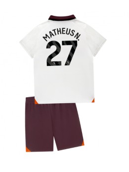 Otroški Nogometna dresi replika Manchester City Matheus Nunes #27 Gostujoči 2023-24 Kratek rokav (+ hlače)